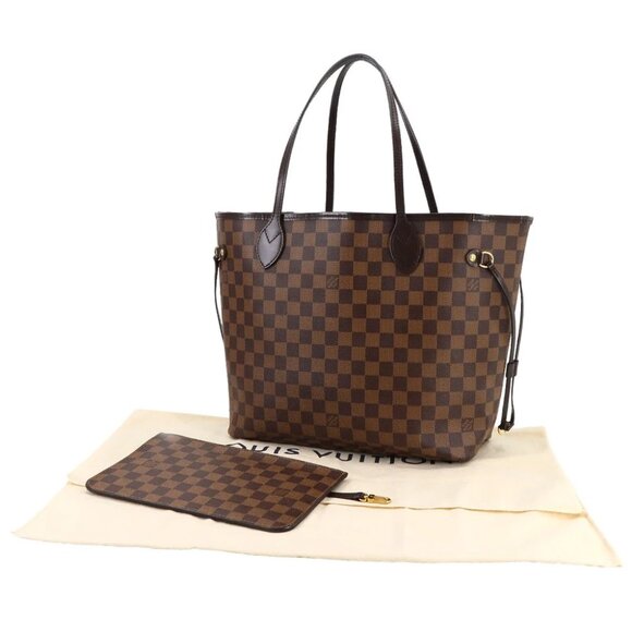 LOUIS VUITTON Damier Neverfull MM Tote Bag Ebene Cerise N41358 Purse 90289201 - Picture 1 of 10
